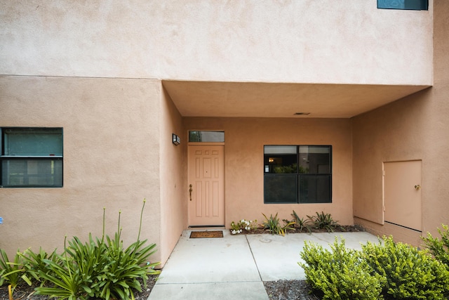 4643 Gerona Way, Santa Barbara, CA 93110 - doorway to property with stucco siding