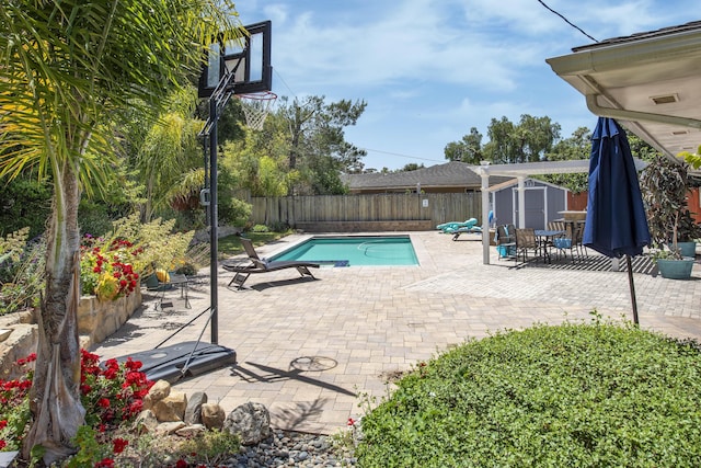 3933 Foothill Rd, Santa Barbara, CA 93110 - view of pool featuring a fenced backyard and a patio