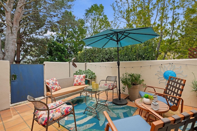 3708 Greggory Way Unit 1, Santa Barbara, CA 93105 - view of patio / terrace featuring outdoor lounge area and fence