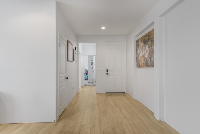 1010 Tranquillion Ct, Lompoc, CA 93436 - corridor with light wood finished floors and recessed lighting