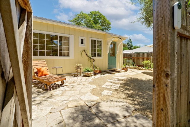 view of patio with fence