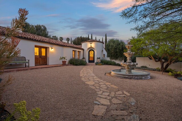 10971 Alto Ct, Oak View, CA 93022 - mediterranean / spanish home with a tile roof, stucco siding, and french doors