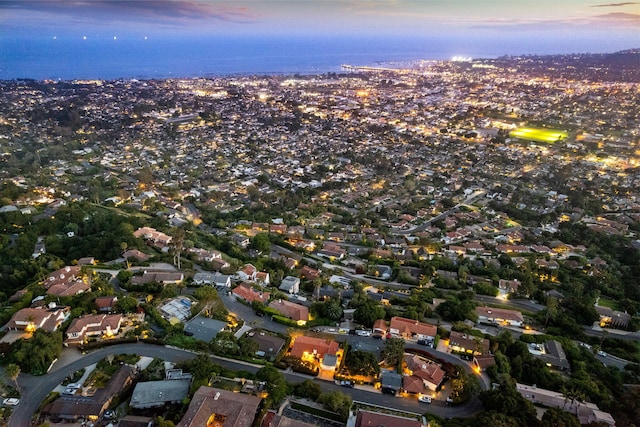 170 Loma Media Rd, Santa Barbara, CA 93103 - aerial view at dusk of a water view and a residential view