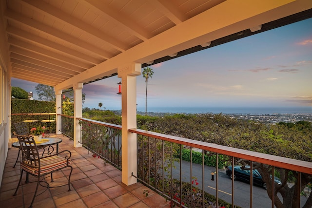 170 Loma Media Rd, Santa Barbara, CA 93103 - view of balcony at dusk
