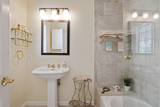 170 Loma Media Rd, Santa Barbara, CA 93103 - full bath with shower / washtub combination and baseboards