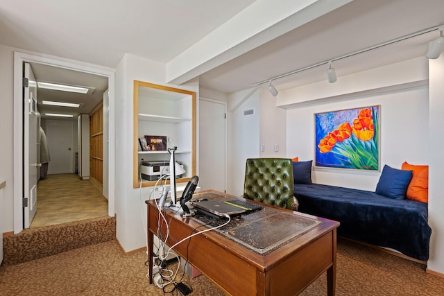 170 Loma Media Rd, Santa Barbara, CA 93103 - office with track lighting and built in features