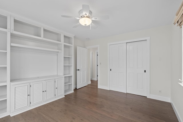919 Aleeda Ln, Santa Barbara, CA 93108 - unfurnished bedroom with baseboards, wood finished floors, and a ceiling fan