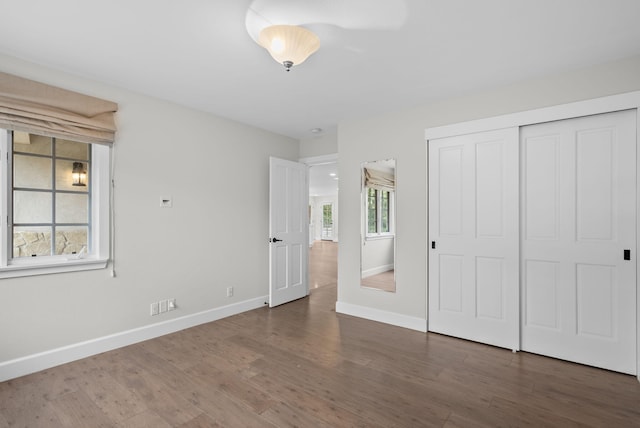 919 Aleeda Ln, Santa Barbara, CA 93108 - unfurnished bedroom featuring baseboards, wood finished floors, and a closet