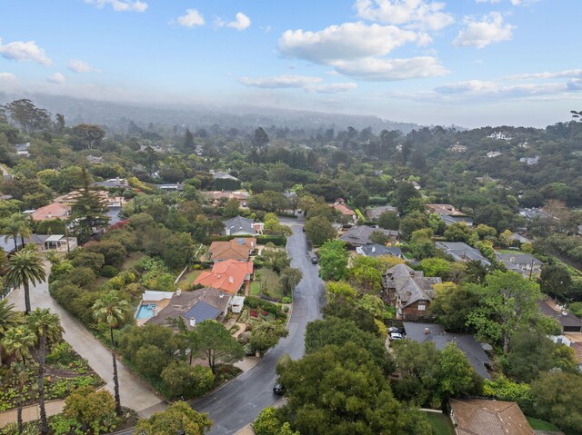 919 Aleeda Ln, Santa Barbara, CA 93108 - aerial view of property and surrounding area with nearby suburban area