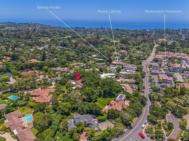 603 Juan Crespi Ln, Montecito, CA 93108 - aerial perspective of suburban area featuring a nearby body of water