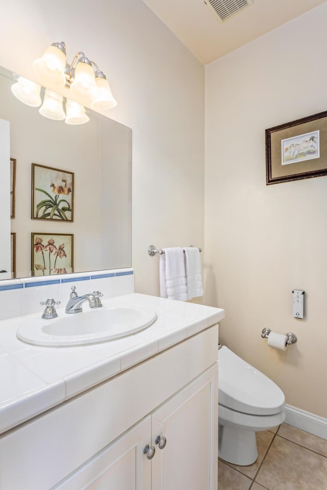 5049 Via Lara Ln, Santa Barbara, CA 93111 - bathroom with tile patterned floors, vanity, and toilet