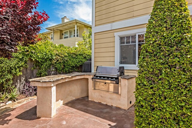 5049 Via Lara Ln, Santa Barbara, CA 93111 - view of patio / terrace with area for grilling, fence, and grilling area
