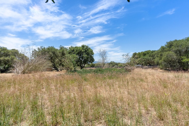view of undeveloped land with rural landscape