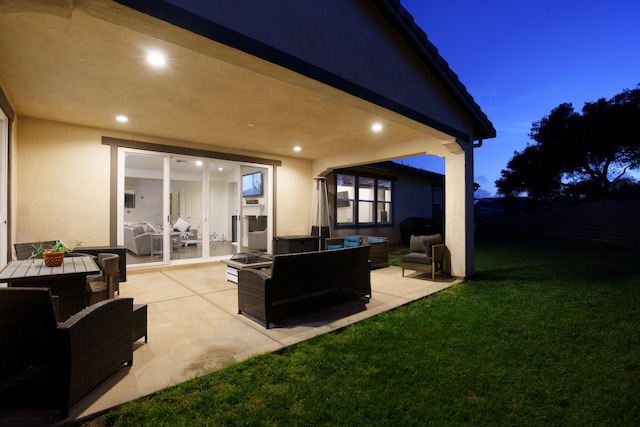 view of patio / terrace with an outdoor hangout area