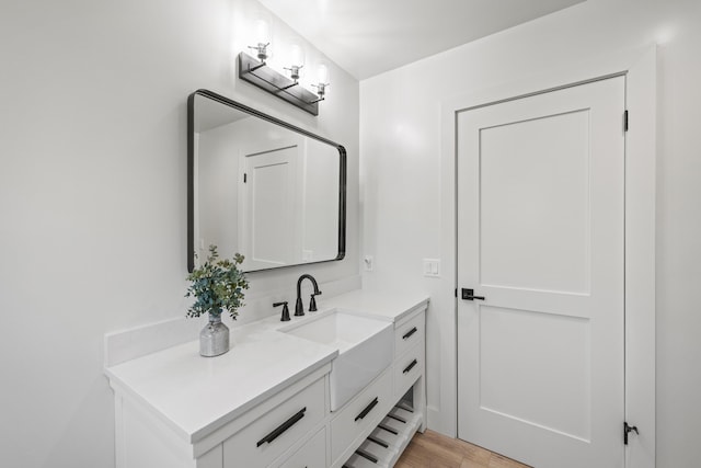 246 3rd St, Solvang, CA 93463 - bathroom featuring vanity and wood finished floors