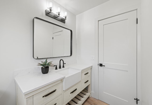 246 3rd St, Solvang, CA 93463 - bathroom featuring vanity and wood finished floors