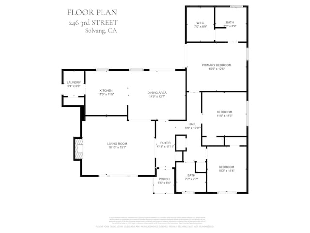 246 3rd St, Solvang, CA 93463 - room layout