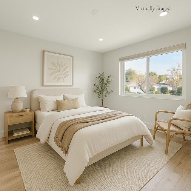 246 3rd St, Solvang, CA 93463 - bedroom with recessed lighting, baseboards, and light wood-style flooring