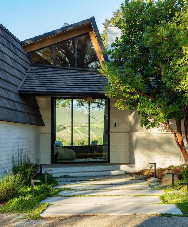 5399 Baseline Ave, Santa Ynez, CA 93460 - doorway to property featuring brick siding
