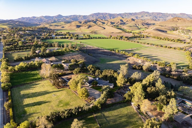 5399 Baseline Ave, Santa Ynez, CA 93460 - aerial view of property and surrounding area with mountains