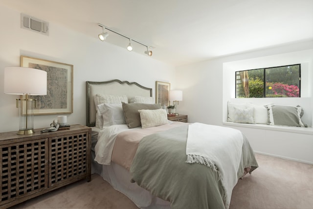 1649 Miramesa Dr, Santa Barbara, CA 93109 - bedroom with rail lighting and carpet flooring