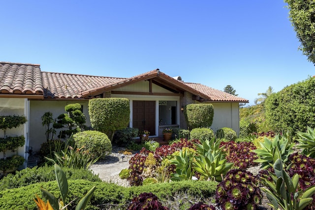 1649 Miramesa Dr, Santa Barbara, CA 93109 - view of front of home featuring a tile roof and stucco siding