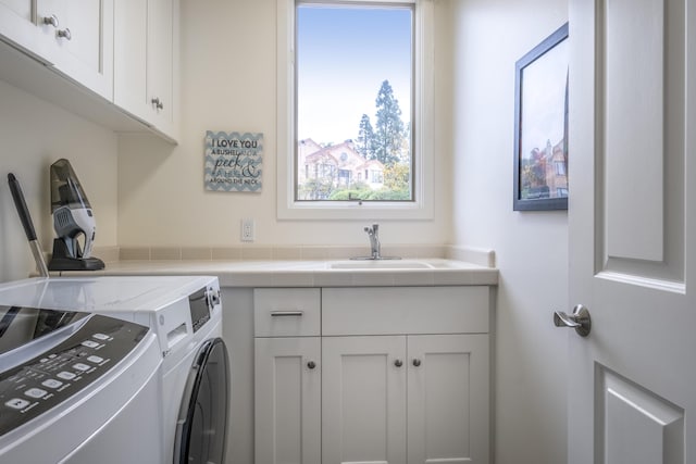 4477 Shadow Hills Blvd Unit A, Santa Barbara, CA 93105 - laundry room featuring cabinet space and washer and clothes dryer