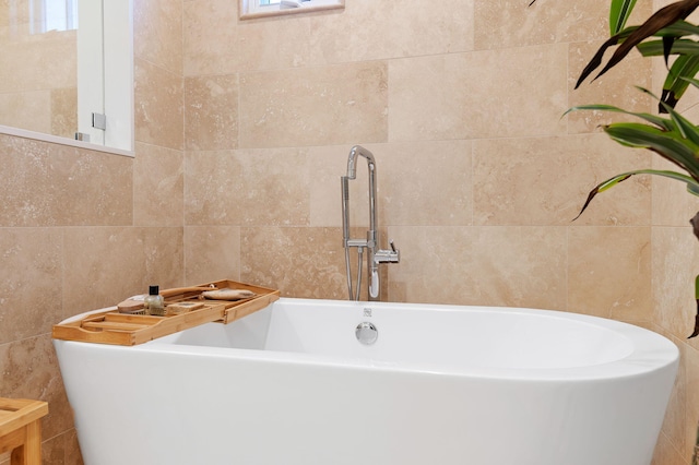 3736 State St Unit 109, Santa Barbara, CA 93105 - bathroom with tile walls and a soaking tub