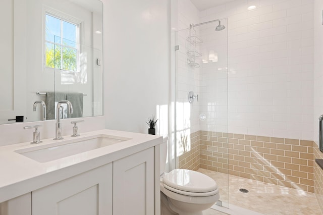 3736 State St Unit 109, Santa Barbara, CA 93105 - full bath with a tile shower, toilet, and vanity