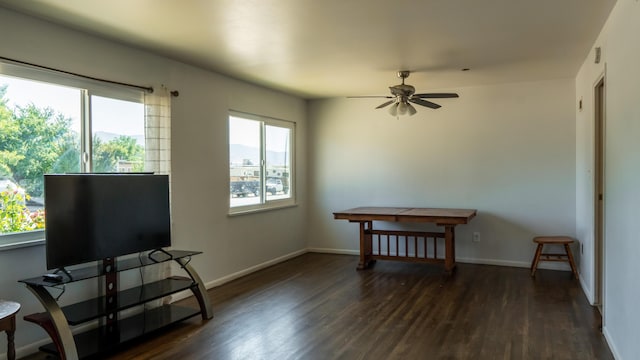 4810 Cebrian Ave, New Cuyama, CA 93254 - sitting room featuring wood finished floors and ceiling fan