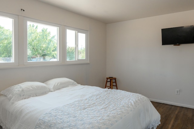 4810 Cebrian Ave, New Cuyama, CA 93254 - bedroom featuring dark wood-style flooring and baseboards