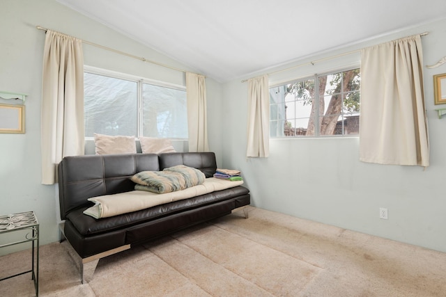 5671 Cathedral Oaks Rd, Goleta, CA 93117 - sitting room featuring lofted ceiling and carpet