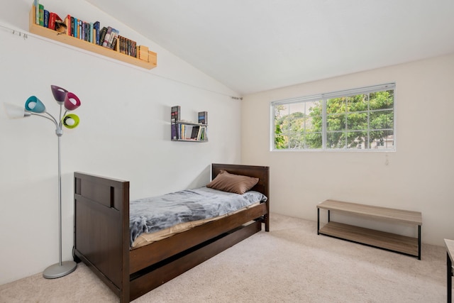 5671 Cathedral Oaks Rd, Goleta, CA 93117 - carpeted bedroom with vaulted ceiling