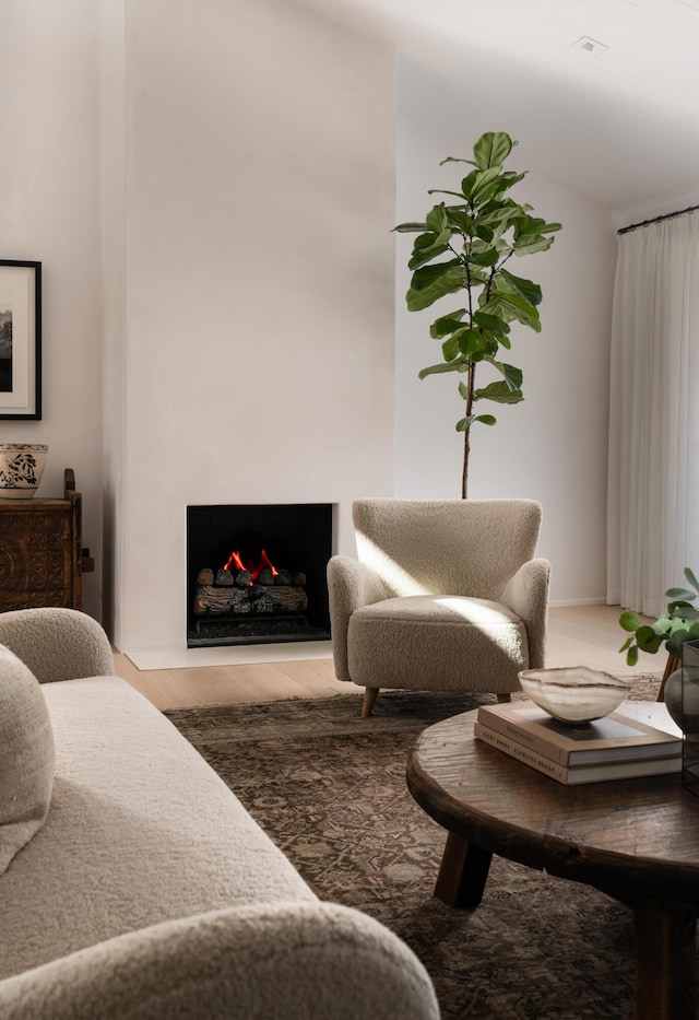 99 Sierra Vista Rd, Santa Barbara, CA 93108 - living room with a lit fireplace and wood finished floors
