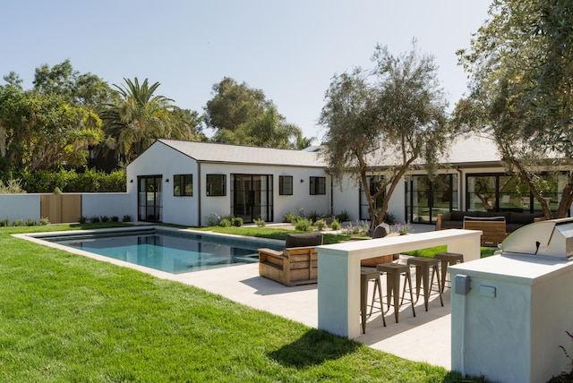 99 Sierra Vista Rd, Santa Barbara, CA 93108 - rear view of property with a patio area and a yard