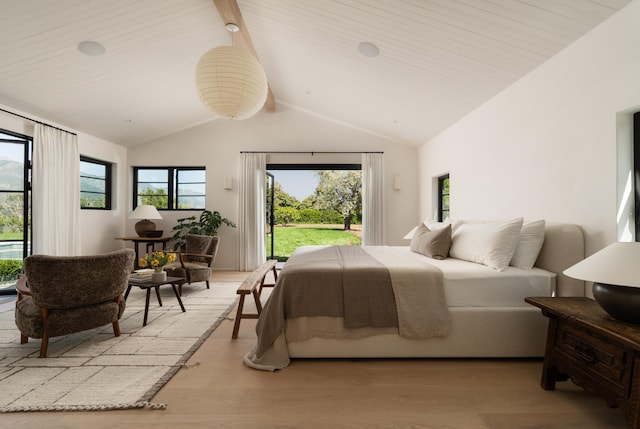 99 Sierra Vista Rd, Santa Barbara, CA 93108 - bedroom with access to outside, multiple windows, and light wood-type flooring