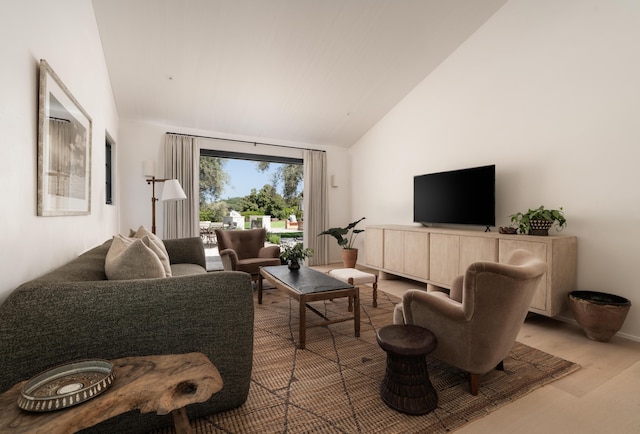 99 Sierra Vista Rd, Santa Barbara, CA 93108 - living room with light wood-type flooring and high vaulted ceiling