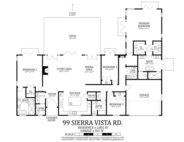 99 Sierra Vista Rd, Santa Barbara, CA 93108 - home floor plan