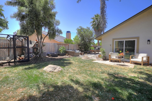 227 Menlo Dr, Buellton, CA 93427 - view of yard with an outdoor living space and a patio