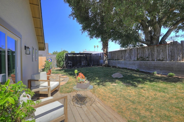227 Menlo Dr, Buellton, CA 93427 - view of yard with a deck