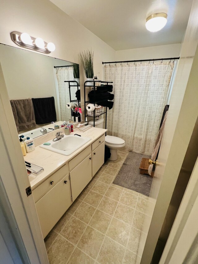 459 Linfield Pl, Goleta, CA 93117 - bathroom featuring vanity, toilet, and tile patterned flooring