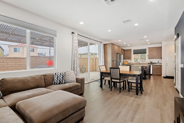 1926 Pump House Ln, Santa Paula, CA 93060 - dining area with light wood finished floors and recessed lighting