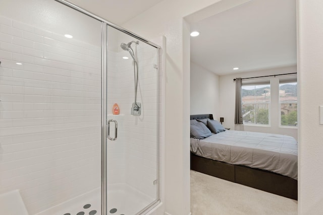 1926 Pump House Ln, Santa Paula, CA 93060 - full bath featuring ensuite bath, a stall shower, and recessed lighting