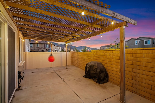1926 Pump House Ln, Santa Paula, CA 93060 - fenced backyard featuring a patio area, a pergola, and a grill
