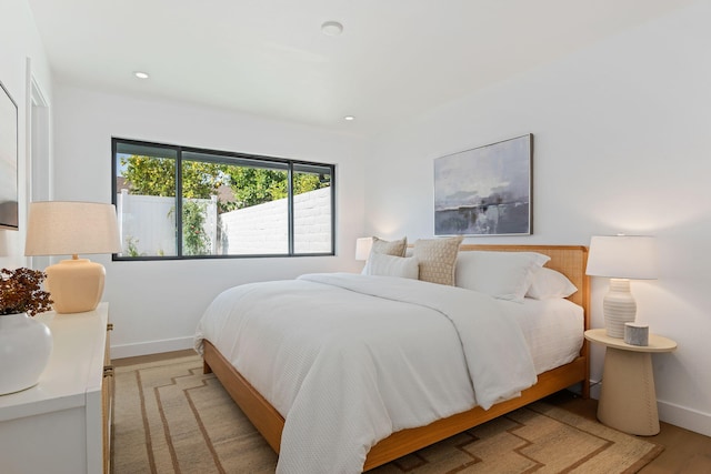 7352 Elmhurst Pl, Goleta, CA 93117 - bedroom featuring wood finished floors, baseboards, and recessed lighting