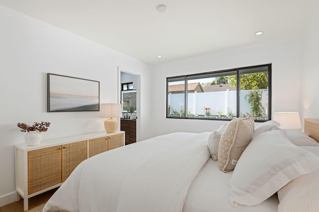 7352 Elmhurst Pl, Goleta, CA 93117 - bedroom featuring recessed lighting and light wood-style flooring