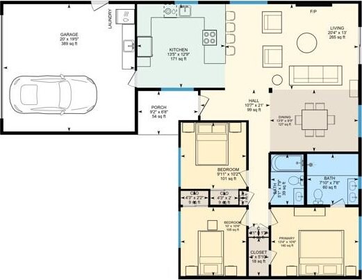 7352 Elmhurst Pl, Goleta, CA 93117 - home floor plan