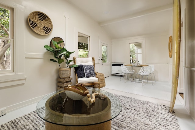 924 Garden St Unit F, Santa Barbara, CA 93101 - living area with tile patterned flooring
