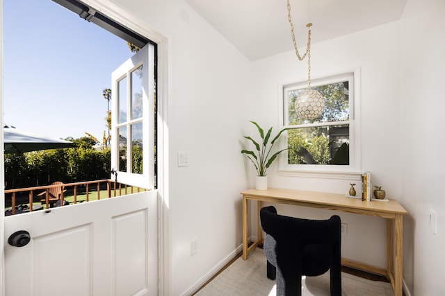 355 Palisades Dr, Santa Barbara, CA 93109 - home office featuring baseboards and carpet flooring