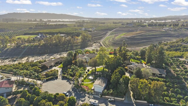 5287 N Creston Ln, Somis, CA 93066 - aerial view of property's location featuring abundant farmland, rural landscape, and mountains